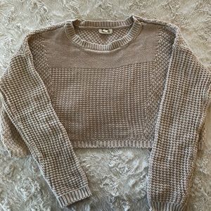 Cropped knit sweater